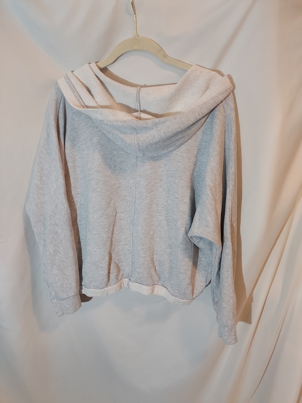 Free People Movement Reyes Wrap Crop Hoodie Heather Grey - Picture 2 of 9